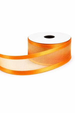 Oranžová průhledná stuha 4 cm x 10 m