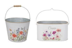 Plechové kvetináče