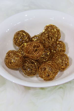 Medené drôtené guličky 12ks 3cm