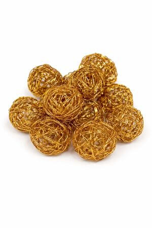 Réz színű drót golyók 12db 3cm