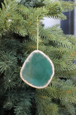 Zelený achátový závesný plátok 4ks