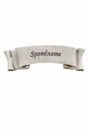 Sivá tabuľka s nápisom spomíname 17cm