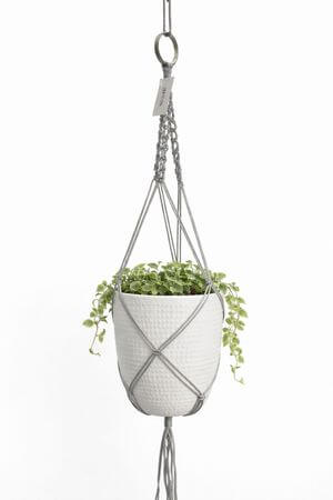 Strieborná prepletaná sieťka na kvetináč 90cm