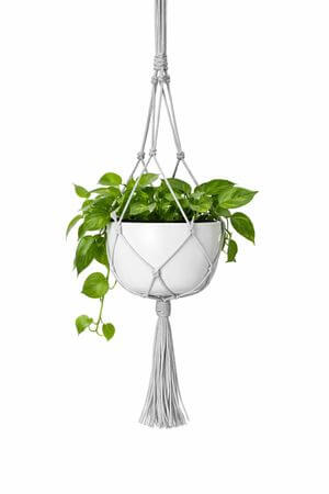 Stříbrná síťka na květináč 90cm