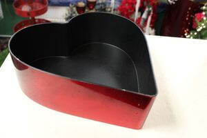 Piros szivecske 26cm 