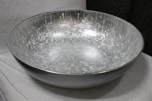 Ezüst színű jeges tál 37cm 