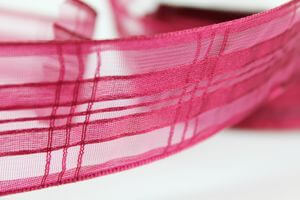 Vínovo červená priehľadná stuha 4 cm x 10 m