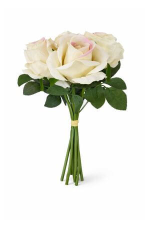 Rózsaszín és krémszínű rózsacsokor 