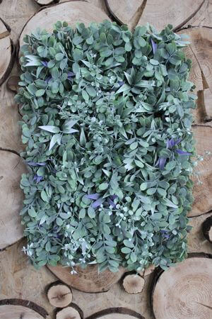 Zelená umělá květinová stěna 60cm