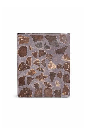 Hnědý mozaikový hranatý květináč 13 cm