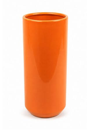 Oranžová keramická okrúhla váza 25cm