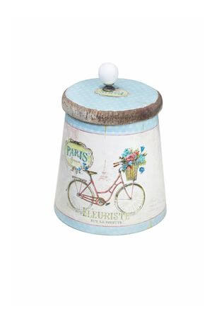 Modro krémová dóza na soľ a cukor 17cm