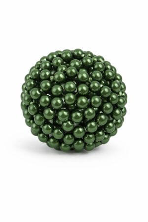 Zöld gyöngy dekorgömbök 4db