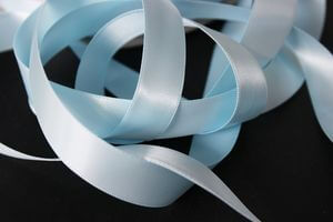 Bledomodrá saténová stuha 2cm 50m