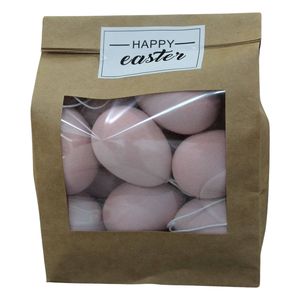 Ružové veľkonočné vajíčka 15ks 6cm