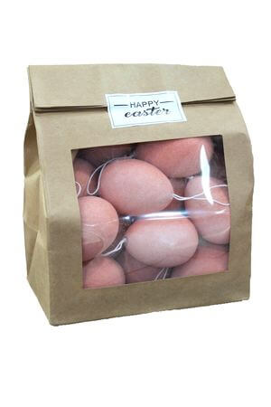 Lososové veľkonočné vajíčka 21ks 7cm