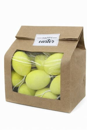 Žlutá velikonoční vajíčka 21ks 7cm
