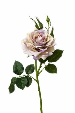 Fialová umelá ruža s pukmi 42cm