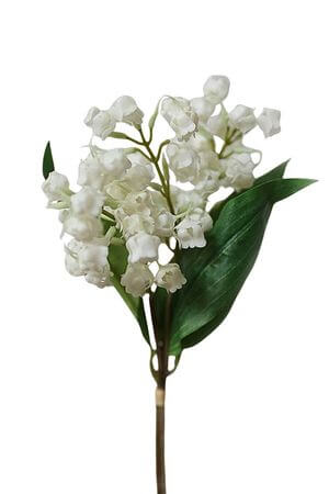 Fehér mű gyöngyvirágok 33cm