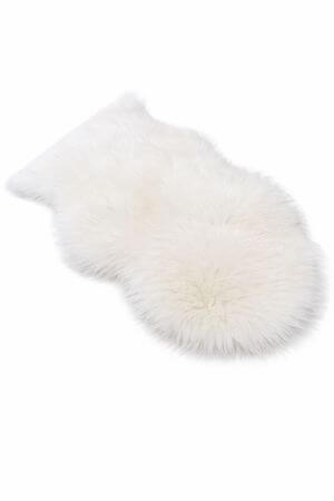 Biely kožušinový prehoz 90cm