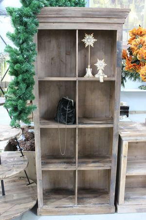 Fa könyvespolc 200cm