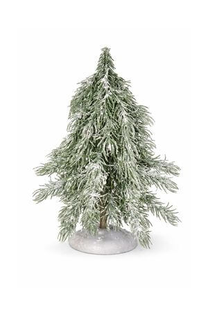 Zelený zasněžený stromek 25cm