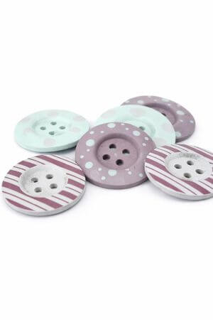 Pastelové farebné gombíky 6ks 5 cm