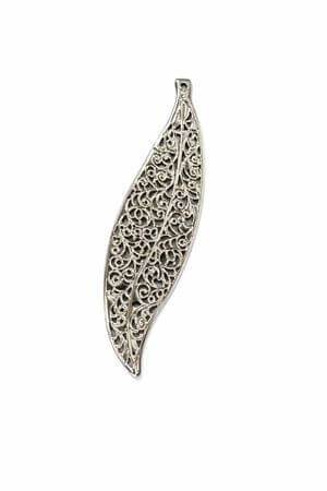 Strieborný list podlhovastý na aranžovanie 10ks