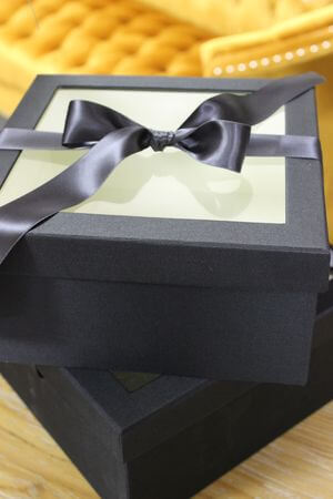 Luxus fekete díszdobozok 2-szett