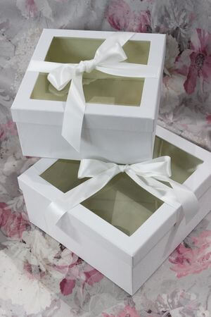 Luxus fehér díszdobozok 2-szett