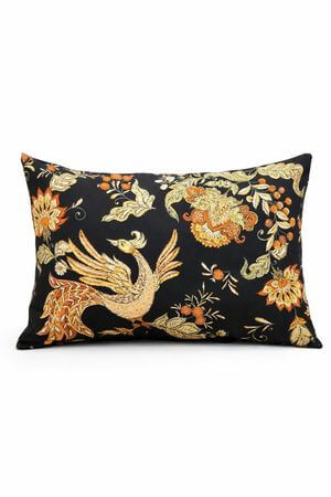 Černo oranžový dekorační polštář ORIENT 55cm