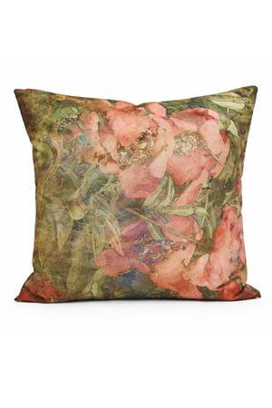 Lososově zelený dekorační polštář ZAHRADA 45cm