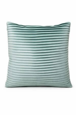 Zelený sametový skládaný dekorační polštář 45cm