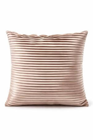 Ružový zamatový skladaný dekoračný vankúš 45cm