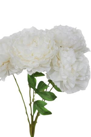 Fehér mű bazsarózsa csokor 53cm