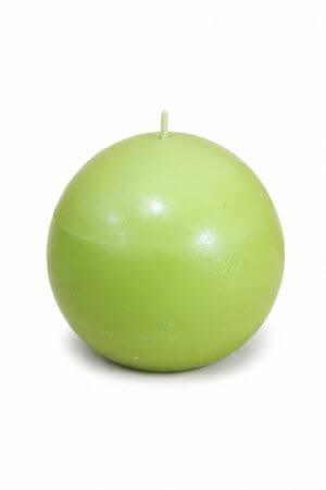 Zelená voňavá sviečka v tvare gule 9cm