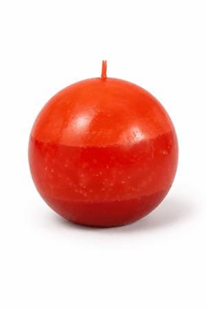 Oranžová voňavá svíčka ve tvaru koule 7cm
