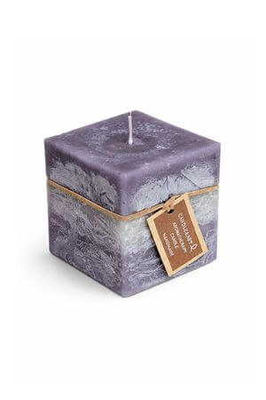 Antracit voňavá sviečka v tvare kocky 7,5cm