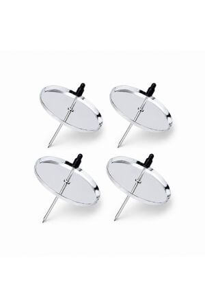 Stříbrné bodce na svíčku 8cm 4-set