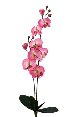 Bledoružová umelá dvojstonková orchidea 67cm