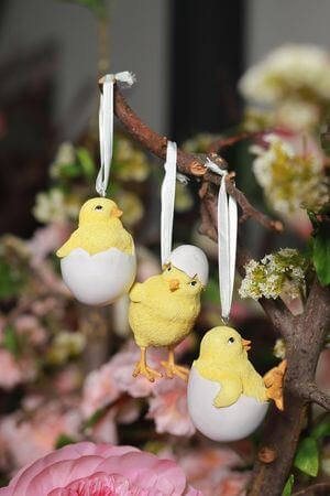 Závěsná velikonoční kuřátka 9cm 3-set