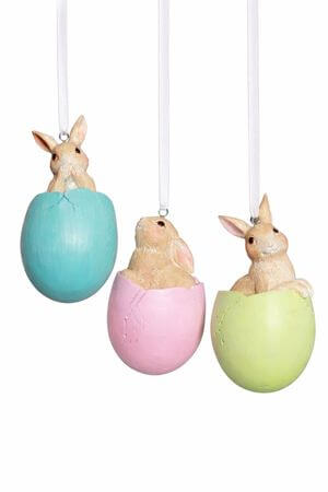 Závesné veľkonočné zajačiky vo vajíčkach 3-set
