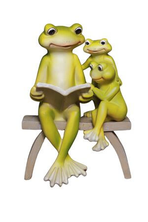 Dekorační soška žabí rodiny 17cm