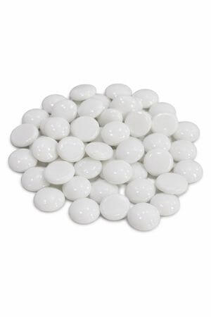 Kör alakú fehér cabochon 1,5 cm 250g