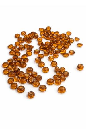 Hnědý kabošon ve tvaru kuličky 0,7cm 200g