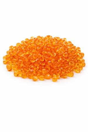 Oranžový kabošon ve tvaru kuličky 0,7cm 200g