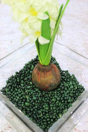 Sötétzöld dekoratív polisztirol golyók 210g