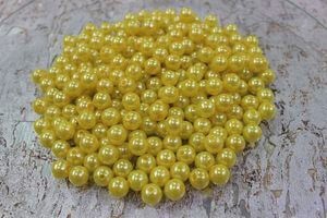 Sárga gömb alakú gyöngyök 250g