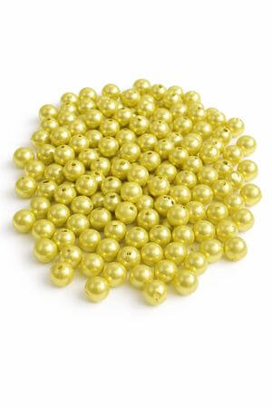 Zelené perleťové korálky ve tvaru kuličky 250g
