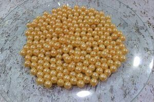 Narancssárga gömb alakú gyöngyök 250g